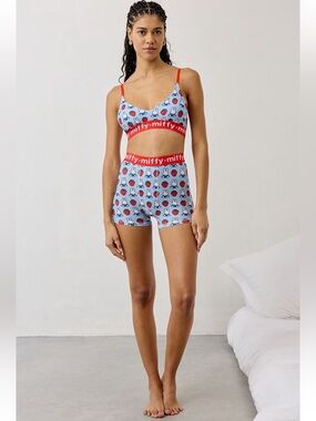 Miffy Strawberry Print Bra & Boyshort 2-
Piece Set